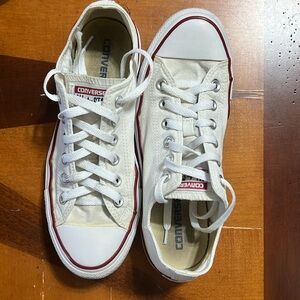 Converse All Star white sneakers. Men's size 7 Women's size 9